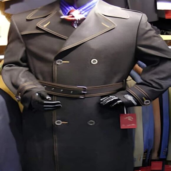 Double Breasted Denim Ankle length Coat Dress Coat Cheap Priced Available In Big - Picture 1 of 2